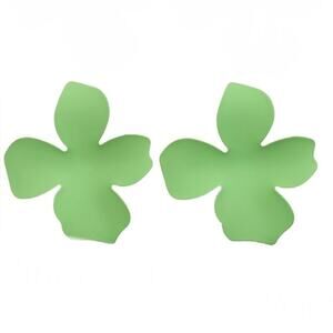 Green Flower Earrings